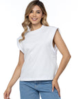 CAMISETA BÁSICA MANGA SISA BLANCA