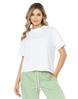 CAMISETA BOXY FIT MANGA CORTA BLANCA