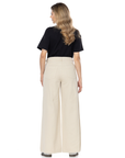 Pantalón Wide Leg Vainilla Ajustable En Cintura