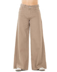 Pantalón Wide Leg Café Ajustable En Cintura