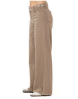 Pantalón Wide Leg Café Ajustable En Cintura