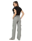 Pantalón Rígido Cargo Gris Claro