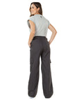 Pantalón Rígido Cargo Gris Oscuro