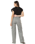 Pantalón Rígido Cargo Gris Claro