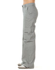 Pantalón Rígido Cargo Gris Claro