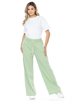 Pantalón Confort Verde Wide Leg Slim