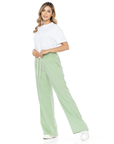 Pantalón Confort Verde Wide Leg Slim