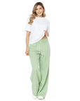 Pantalón Confort Verde Wide Leg Slim