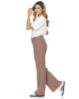 Pantalón Confort Café Wide Leg