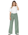 Pantalón Confort Verde Wide Leg