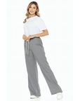 Pantalón Confort Gris Wide Leg Slim