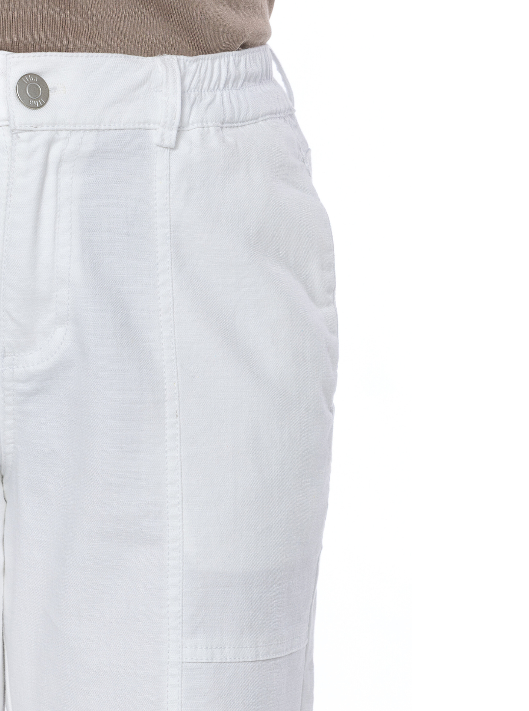 Jogger Stretch Blanco Bota Recta