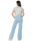 Jeans Stretch Azul Claro Wide Leg