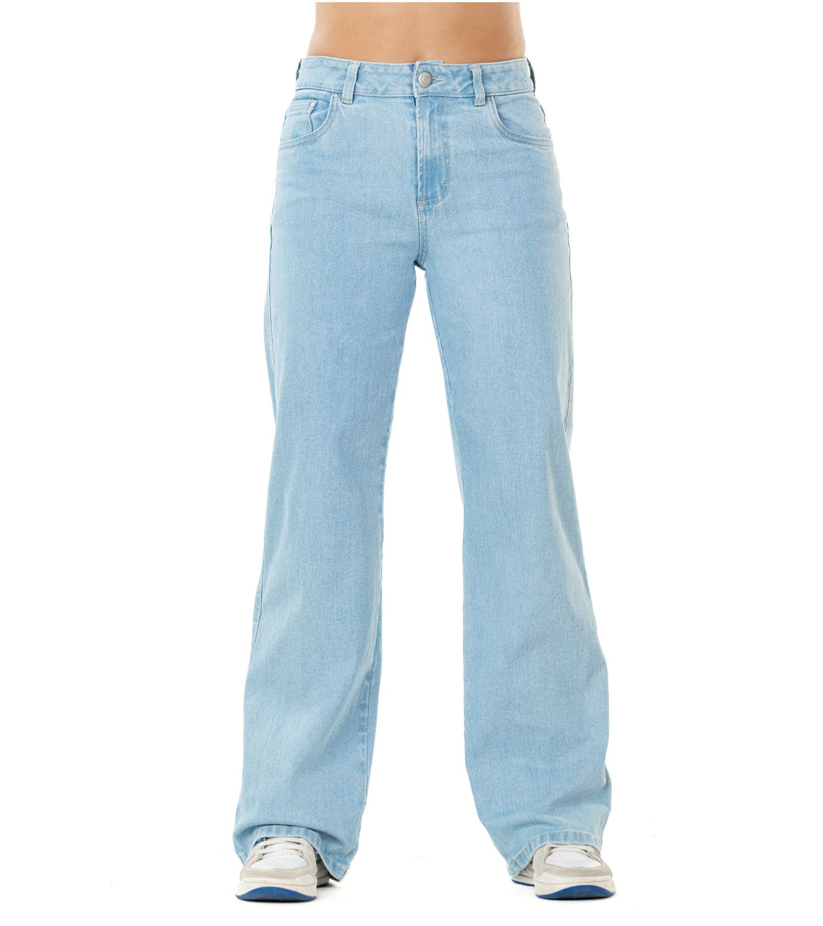 Jeans Stretch Azul Claro Wide Leg