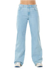 Jeans Stretch Azul Claro Wide Leg