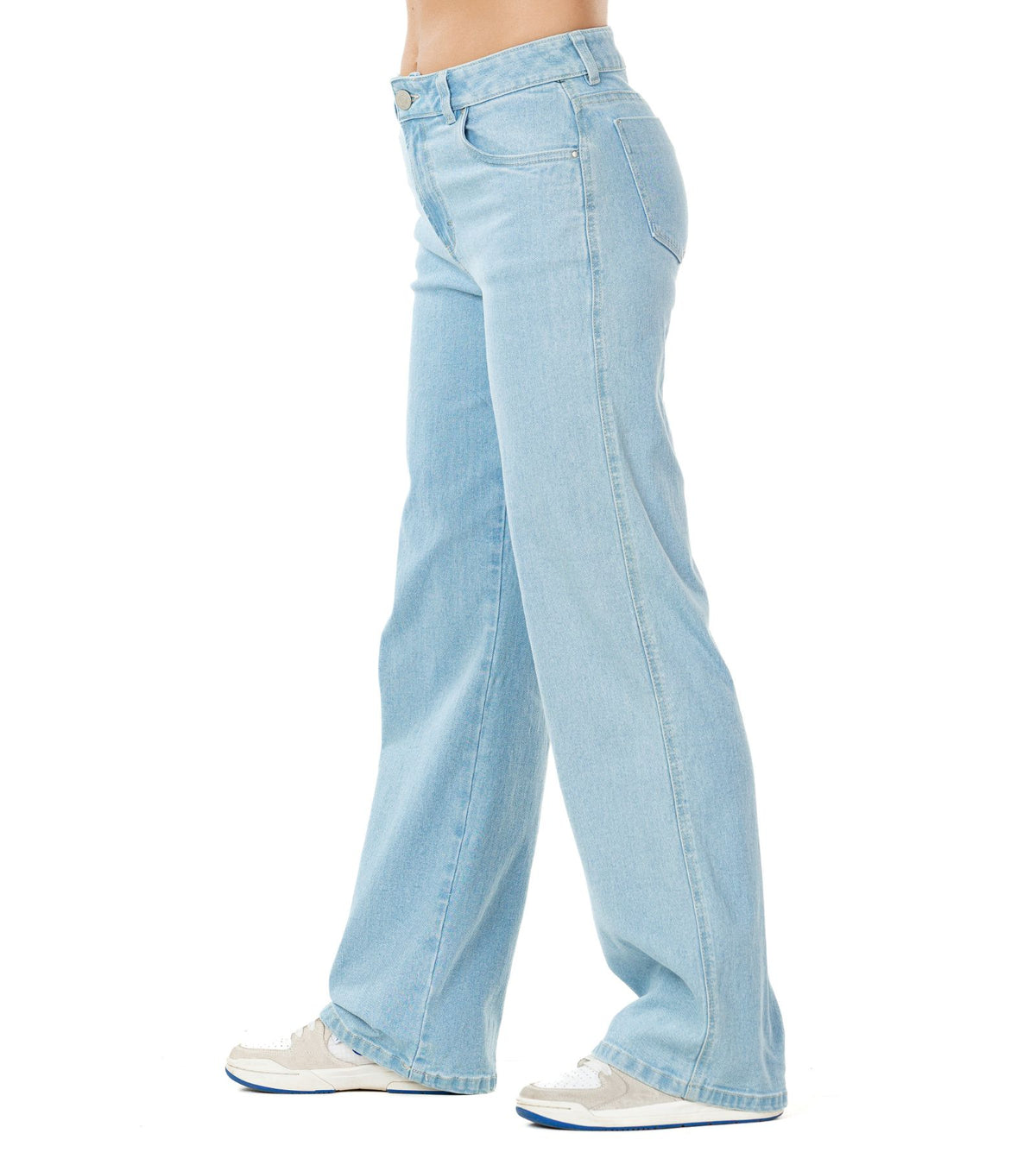 Jeans Stretch Azul Claro Wide Leg