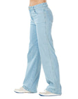 Jeans Stretch Azul Claro Wide Leg