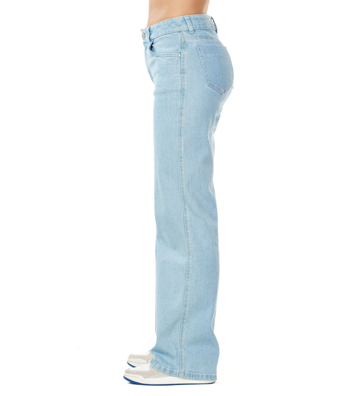 Jeans Stretch Azul Claro Wide Leg