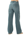 Jeans Stretch Azul Wide Leg Slim
