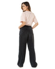 Pantalón Confort Negro Wide Leg Slim