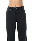 Pantalón Confort Negro Wide Leg Slim