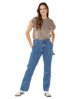 Jogger Rígido Azul Straight