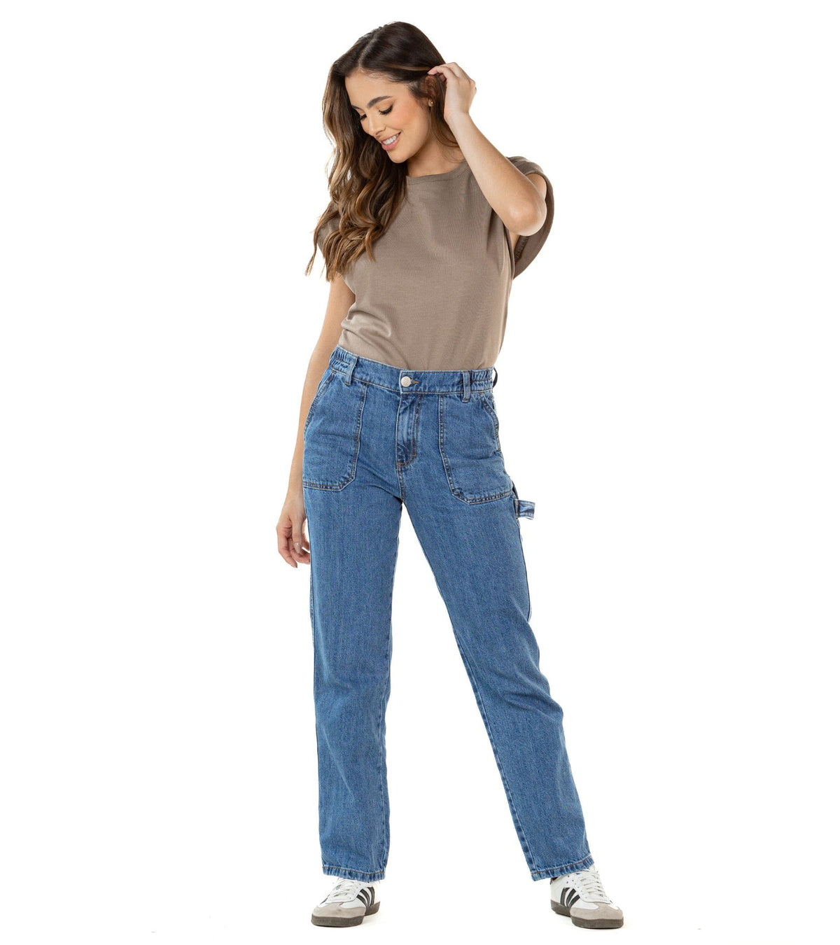 Jogger Rígido Azul Straight