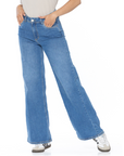 Jeans Stretch Azul Medio Wide Leg
