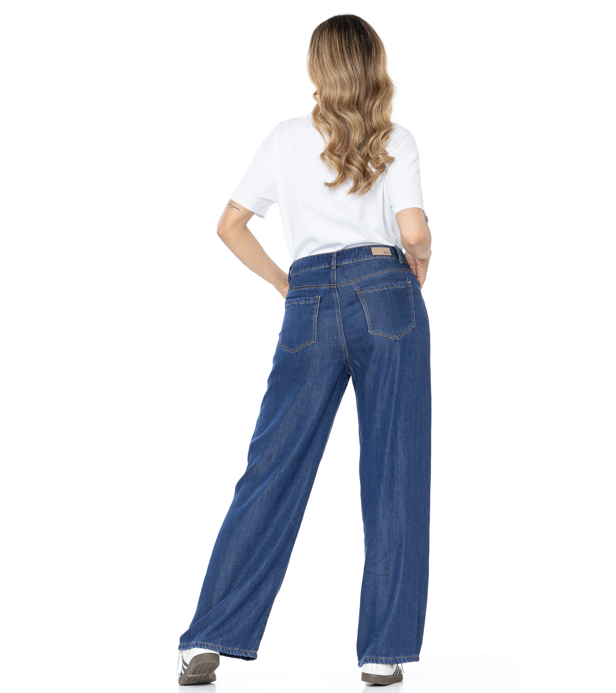 Jeans Confort Azul Oscuro Wide Leg