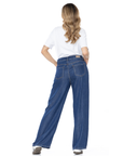 Jeans Confort Azul Oscuro Wide Leg