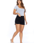 Short Negro Bolsillo Parche