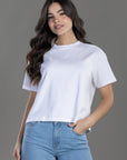 CAMISETA BOXY FIT MANGA CORTA BLANCA