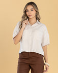 Blusa Oversize Arena Cuello Camisero