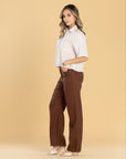 Pantalón Confort Café Straight