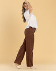 Pantalón Confort Café Straight