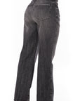 Jean Flare Tiro Alto Negro