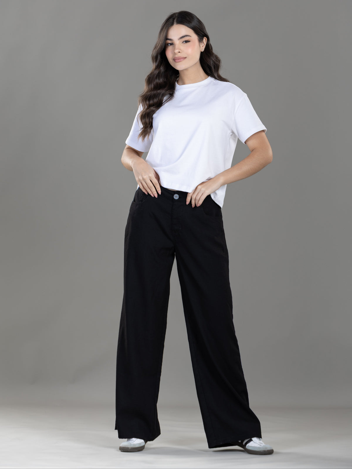 Pantalón Confort Negro Wide Leg