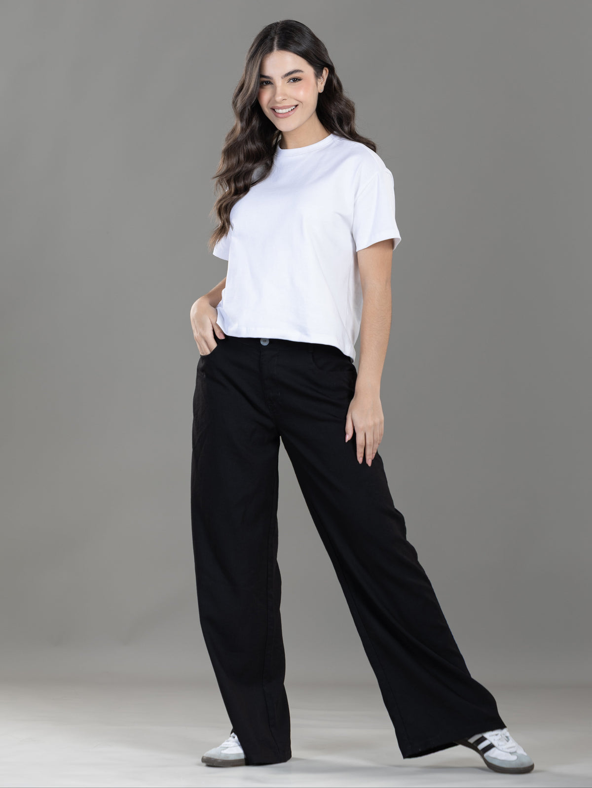 Pantalón Confort Negro Wide Leg