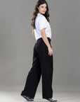 Pantalón Confort Negro Wide Leg