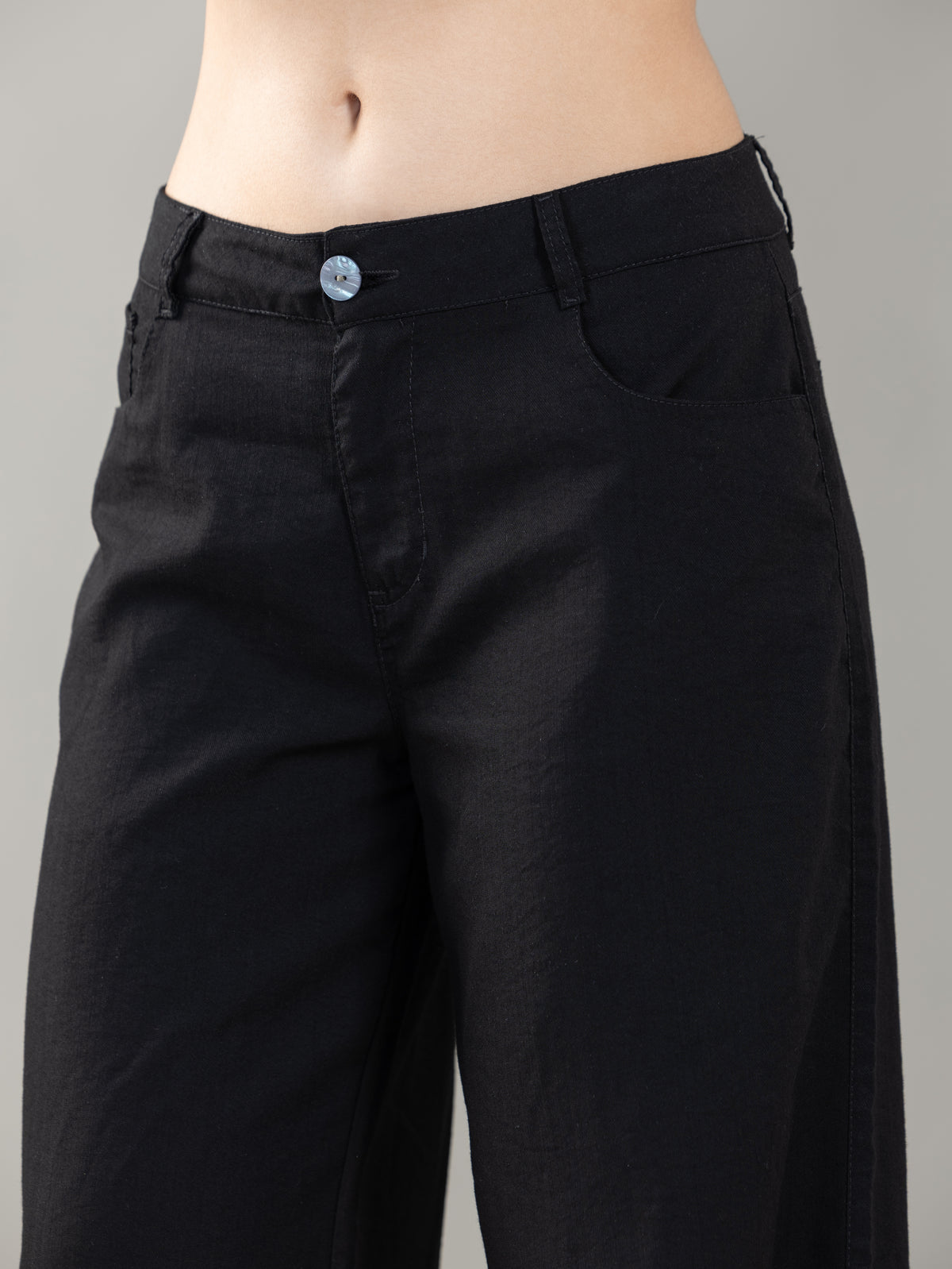 Pantalón Confort Negro Wide Leg