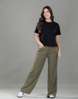 Pantalón Confort Verde Wide Leg