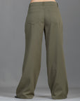 Pantalón Confort Verde Wide Leg