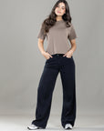 Jean Confort Negro Wide Leg Slim