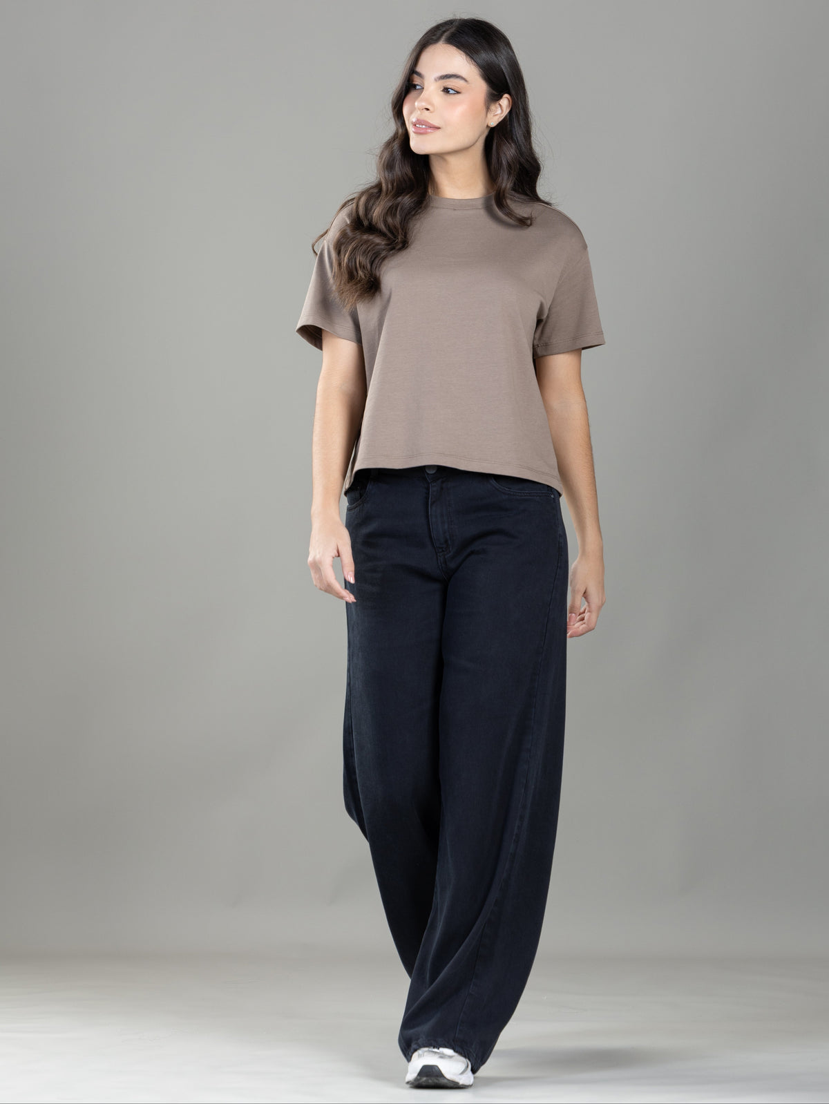 Jean Confort Negro Wide Leg Slim
