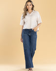 Jeans Confort Azul Oscuro Wide Leg