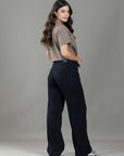 Jean Confort Negro Wide Leg Slim