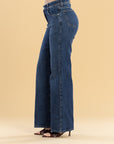 Jeans Confort Azul Oscuro Wide Leg