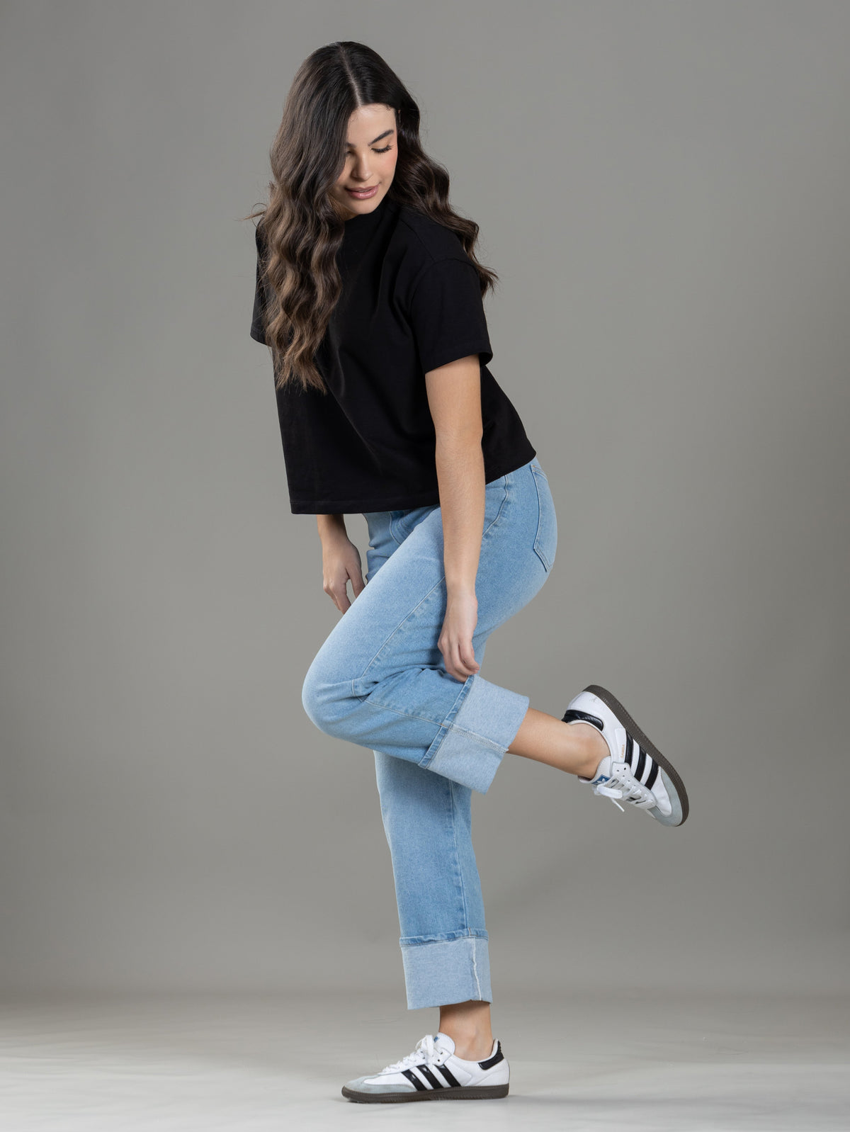 Capri Stretch Azul Cinco Bolsillos