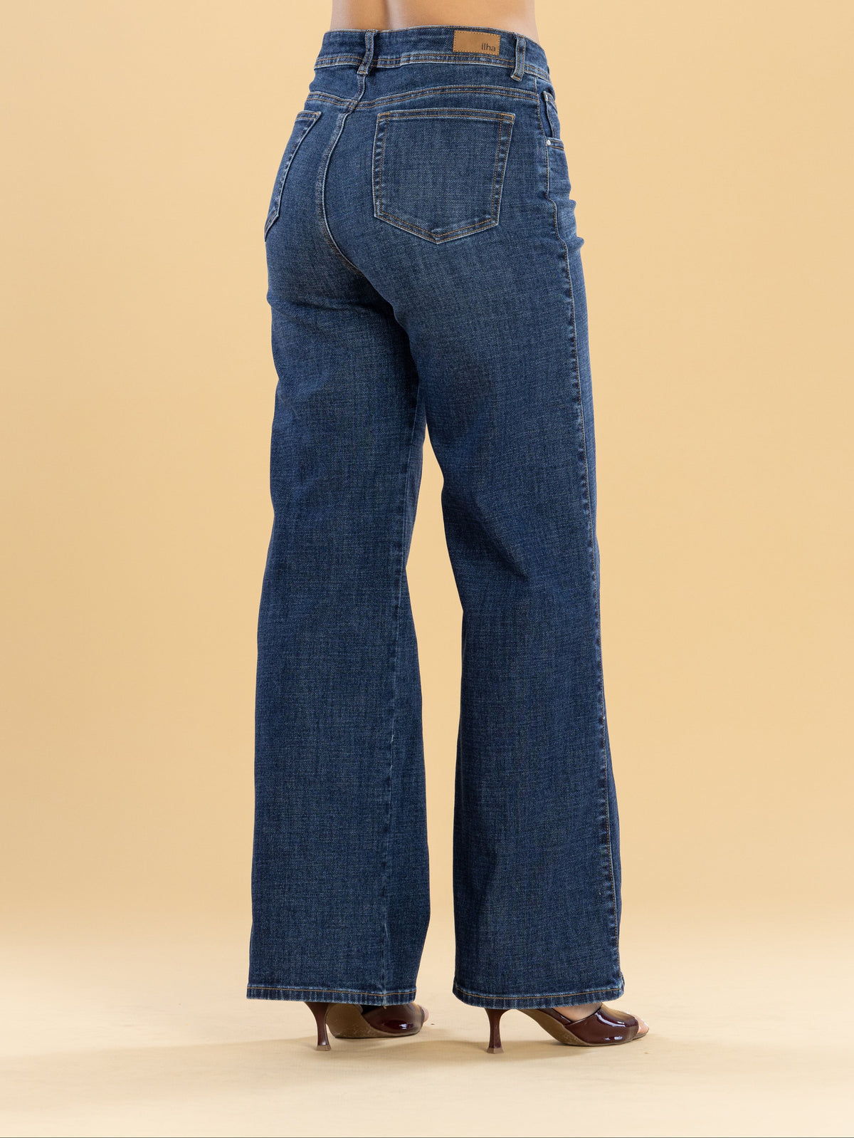 Jeans Confort Azul Oscuro Wide Leg