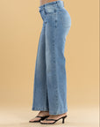 Jeans Confort Azul Medio Wide Leg